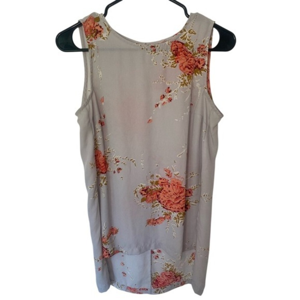 Floral Sleeveless Top Lightweight Casual Blouse‎ Summer Tank Sz S